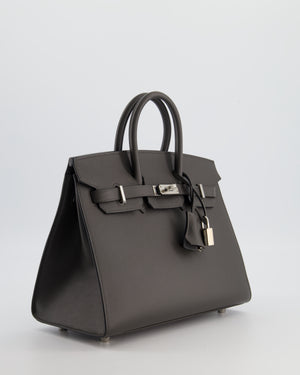 Hermes Birkin 25cm in Graphite Madame Leather with Gold Hardware