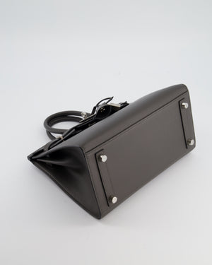 Hermes Birkin 25cm in Graphite Madame Leather with Gold Hardware