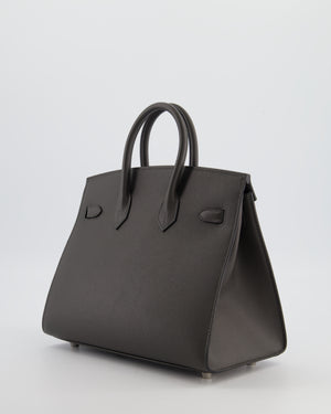 Hermes Birkin 25cm in Graphite Madame Leather with Gold Hardware