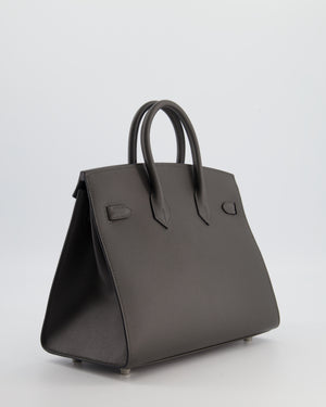 Hermes Birkin 25cm in Graphite Madame Leather with Gold Hardware