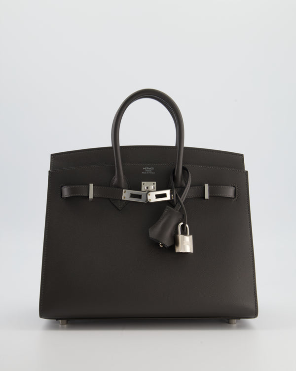 Hermes Birkin 25cm in Graphite Madame Leather with Gold Hardware
