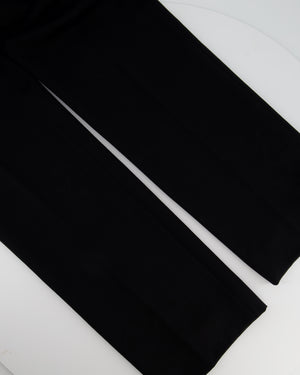 Saint Laurent Black Pin Stripe Straight Leg Trousers Size FR 36 (UK 8)
