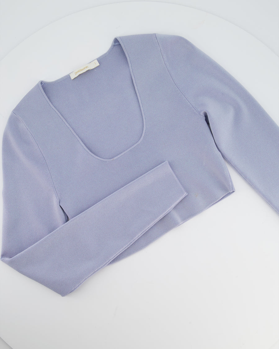 Zimmermann Natura Metallic Jersey Crop Top Size 1 (UK 10)