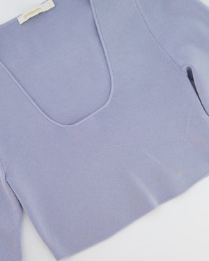 Zimmermann Natura Metallic Jersey Crop Top Size 1 (UK 10)