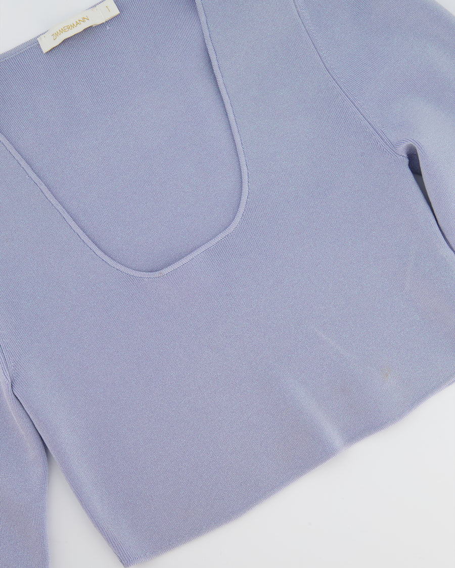 Zimmermann Natura Metallic Jersey Crop Top Size 1 (UK 10)