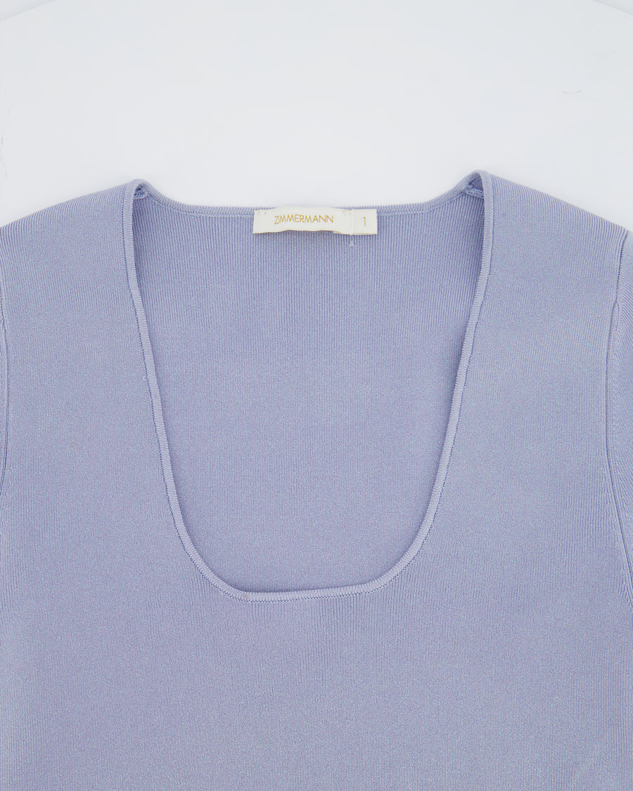Zimmermann Natura Metallic Jersey Crop Top Size 1 (UK 10)