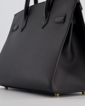 *VERY RARE* Hermès Birkin 30 Sellier Bag in Noir Madame Leather with Gold Hardware
