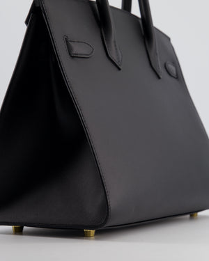 *VERY RARE* Hermès Birkin 30 Sellier Bag in Noir Madame Leather with Gold Hardware