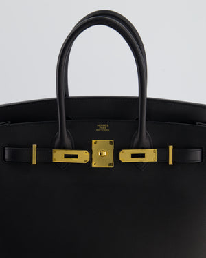 *VERY RARE* Hermès Birkin 30 Sellier Bag in Noir Madame Leather with Gold Hardware