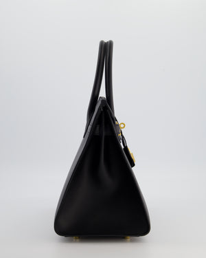 *VERY RARE* Hermès Birkin 30 Sellier Bag in Noir Madame Leather with Gold Hardware