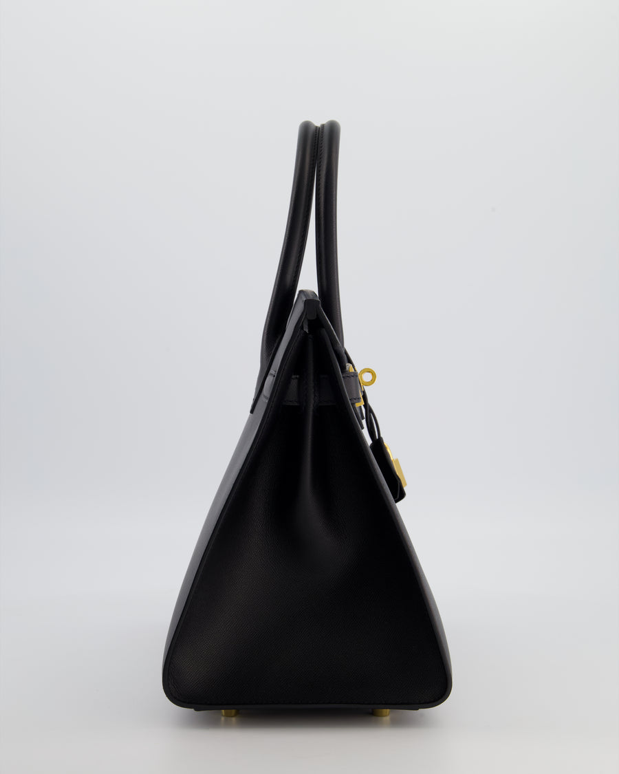 *VERY RARE* Hermès Birkin 30 Sellier Bag in Noir Madame Leather with Gold Hardware