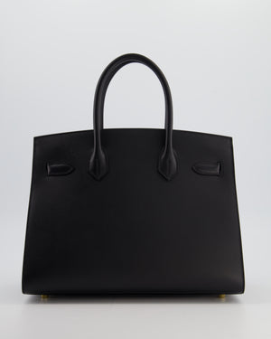 *VERY RARE* Hermès Birkin 30 Sellier Bag in Noir Madame Leather with Gold Hardware