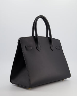 *VERY RARE* Hermès Birkin 30 Sellier Bag in Noir Madame Leather with Gold Hardware