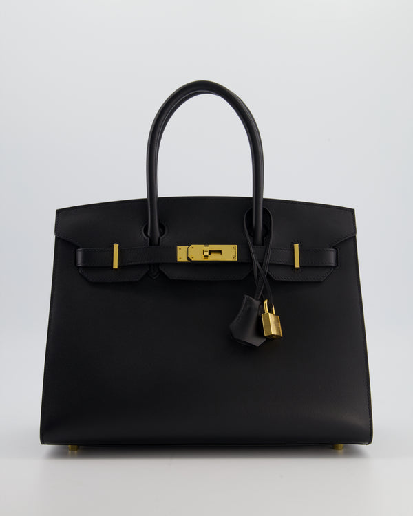 *VERY RARE* Hermès Birkin 30 Sellier Bag in Noir Madame Leather with Gold Hardware