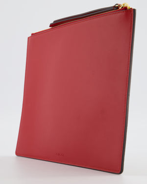 Gucci Black & Beige GG Supreme Canvas and Leather Angry Cat Embroidered Pouch