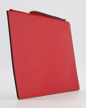 Gucci Black & Beige GG Supreme Canvas and Leather Angry Cat Embroidered Pouch