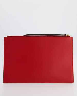 Gucci Black & Beige GG Supreme Canvas and Leather Angry Cat Embroidered Pouch