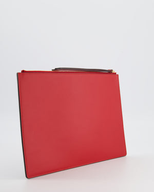 Gucci Black & Beige GG Supreme Canvas and Leather Angry Cat Embroidered Pouch