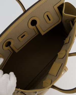 *SUPER HOT & RARE* Hermès Birkin 35 Cargo Bag in Beige Marfa Toile Goeland and Veau Swift Leather with Palladium Hardware