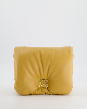 Loewe Yellow Goya Puffer Bag in Lamb Nappa Leather with Gold Hardware