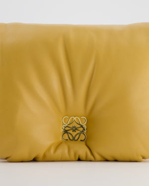 Loewe Yellow Goya Puffer Bag in Lamb Nappa Leather with Gold Hardware