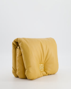 Loewe Yellow Goya Puffer Bag in Lamb Nappa Leather with Gold Hardware