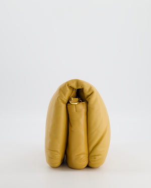 Loewe Yellow Goya Puffer Bag in Lamb Nappa Leather with Gold Hardware
