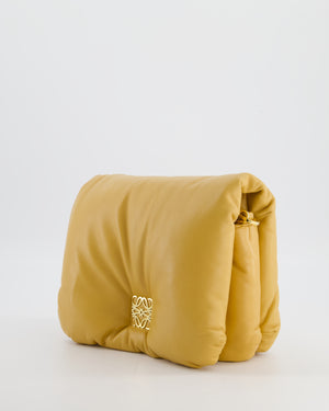 Loewe Yellow Goya Puffer Bag in Lamb Nappa Leather with Gold Hardware