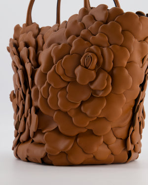 Valentino Garavani Brown 03 Rose Edition Atelier Bucket Bag in Calf Leather with Gold Hardware