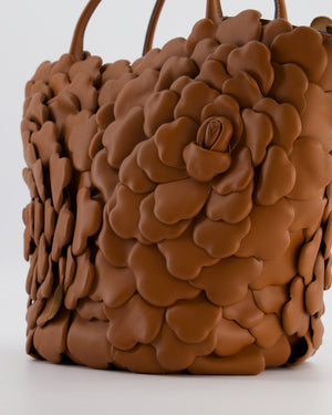 Valentino Garavani Brown 03 Rose Edition Atelier Bucket Bag in Calf Leather with Gold Hardware