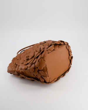 Valentino Garavani Brown 03 Rose Edition Atelier Bucket Bag in Calf Leather with Gold Hardware