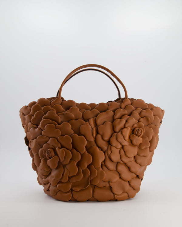 Valentino Garavani Brown 03 Rose Edition Atelier Bucket Bag in Calf Leather with Gold Hardware