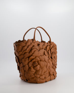 Valentino Garavani Brown 03 Rose Edition Atelier Bucket Bag in Calf Leather with Gold Hardware