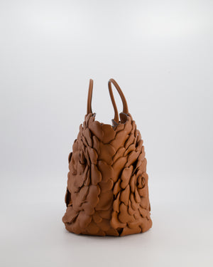 Valentino Garavani Brown 03 Rose Edition Atelier Bucket Bag in Calf Leather with Gold Hardware