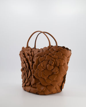 Valentino Garavani Brown 03 Rose Edition Atelier Bucket Bag in Calf Leather with Gold Hardware