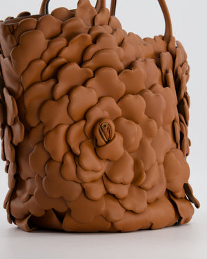 Valentino Garavani Brown 03 Rose Edition Atelier Bucket Bag in Calf Leather with Gold Hardware