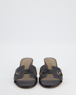 Hermès Noir Oasis Sandals Size EU 37