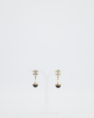 *LIMITED EDITION* Chanel 2021 Fantasy CC Drop Earrings with Pearl Detail
