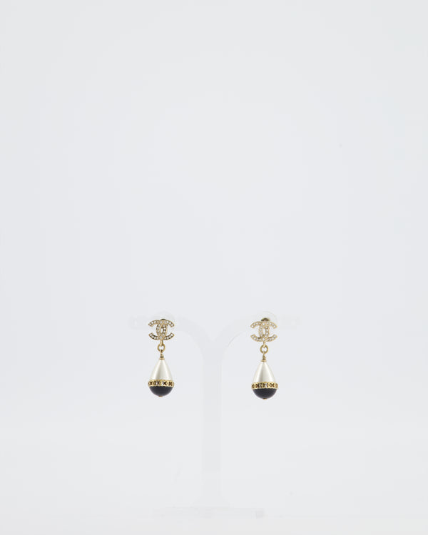 *LIMITED EDITION* Chanel 2021 Fantasy CC Drop Earrings with Pearl Detail