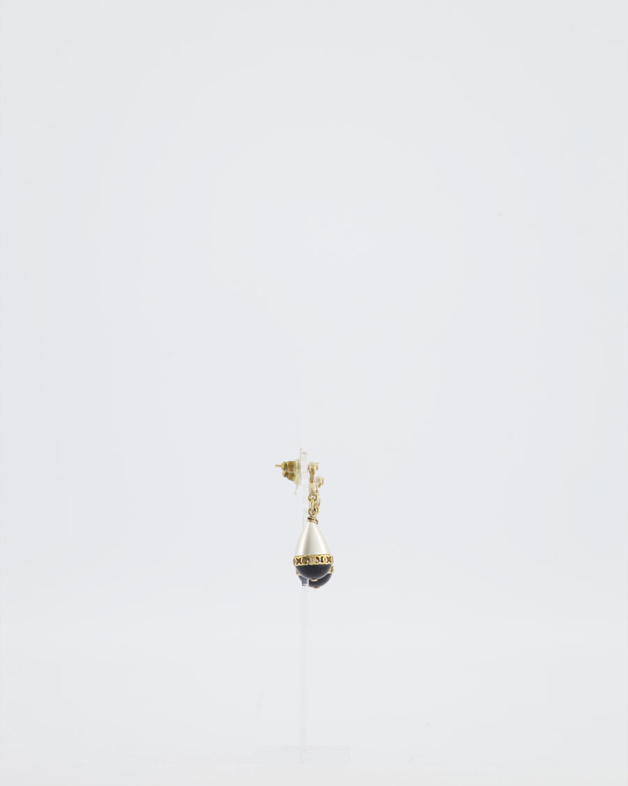 *LIMITED EDITION* Chanel 2021 Fantasy CC Drop Earrings with Pearl Detail