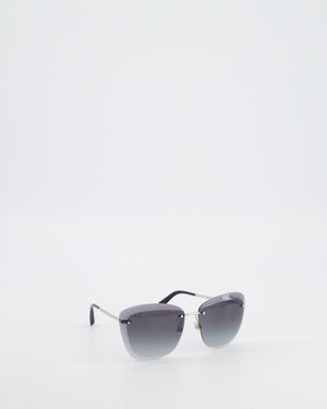 Chanel Black 4221 Rimless Butterfly Sunglasses