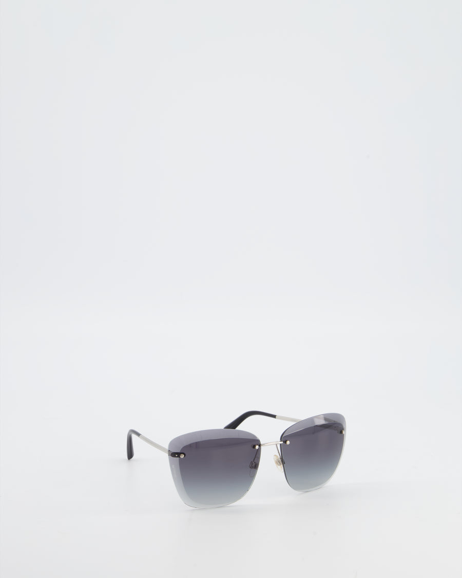 Chanel Black 4221 Rimless Butterfly Sunglasses