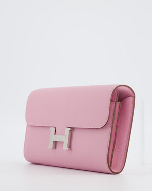 Hermès Constance To Go Bag in Mauve Sylvestre Epsom Leather with Palladium Hardware
