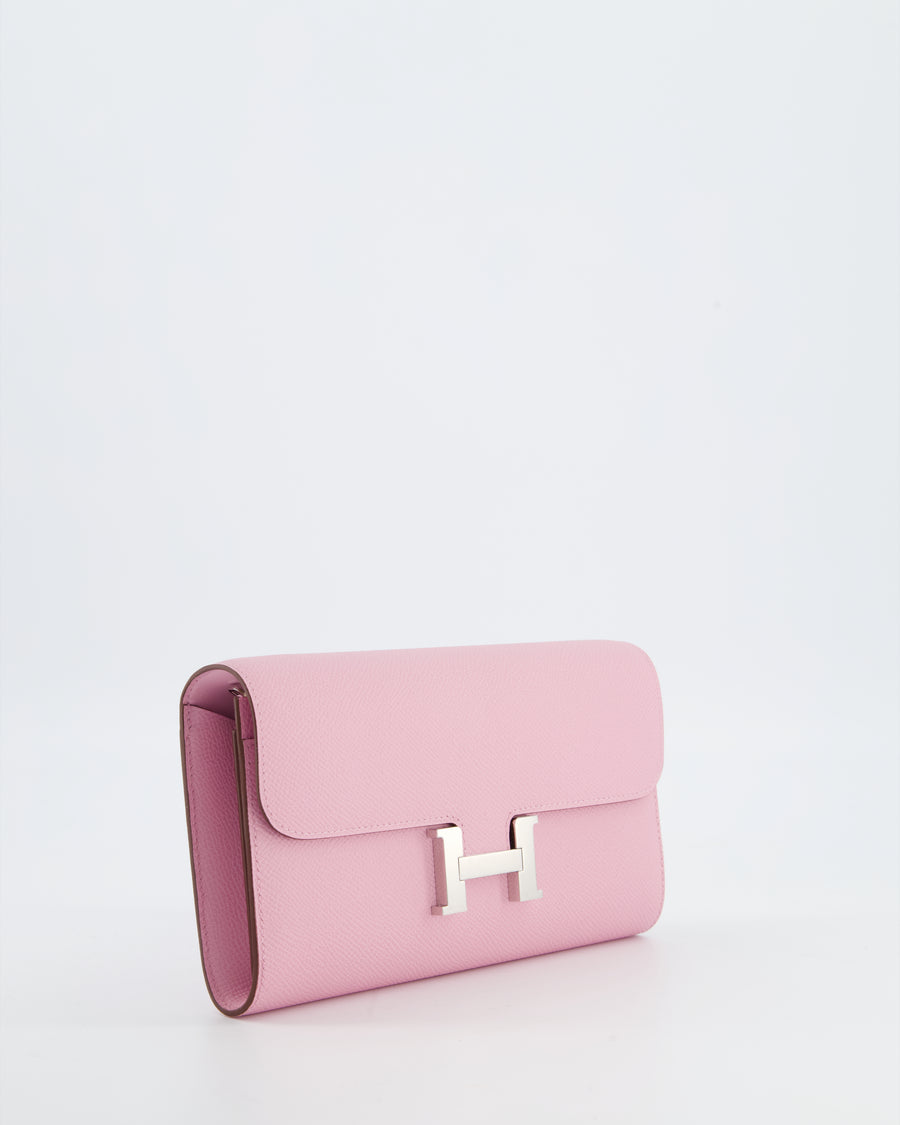 Hermès Constance To Go Bag in Mauve Sylvestre Epsom Leather with Palladium Hardware