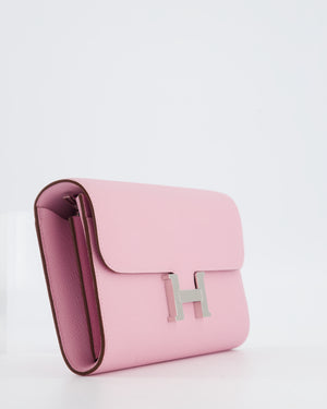 Hermès Constance To Go Bag in Mauve Sylvestre Epsom Leather with Palladium Hardware