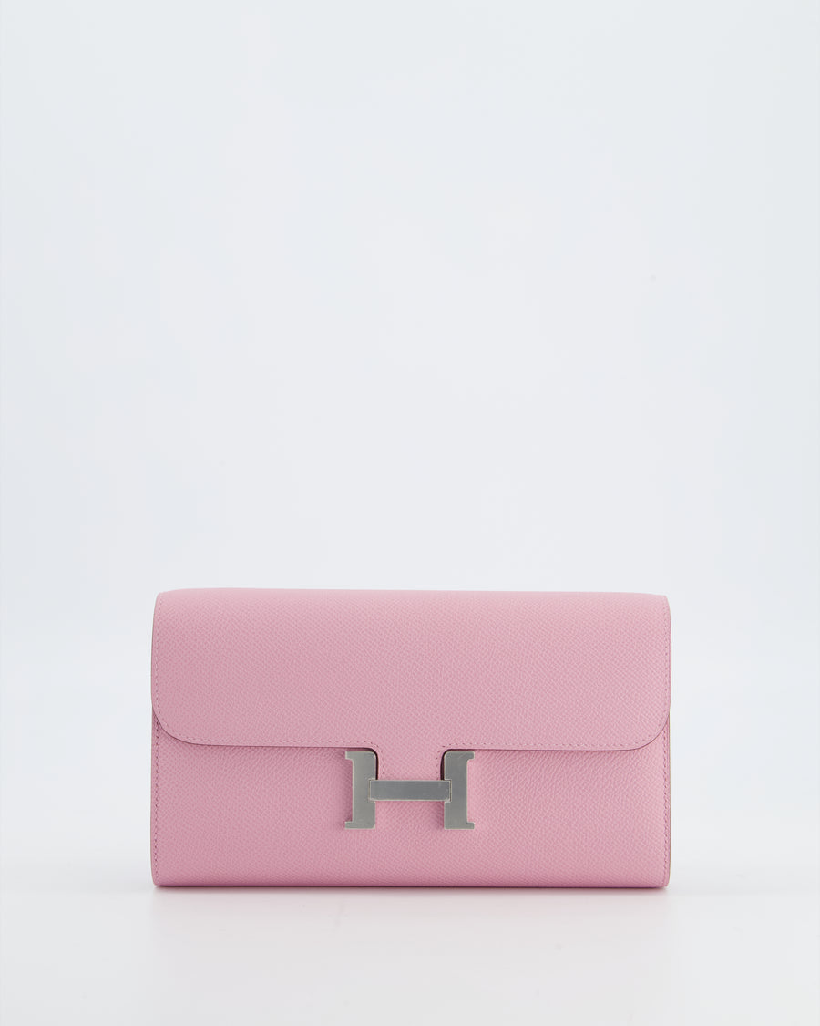 Hermès Constance To Go Bag in Mauve Sylvestre Epsom Leather with Palladium Hardware