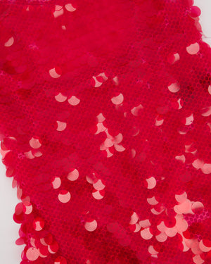 The New Arrivals by Ilkyaz Ozel Sequin Gwyneth Maxi Dress in Flamboyante Size FR 34 (UK 6)