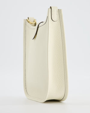Hermès Mini Evelyne Bag in Nata Clemence Leather with Gold Hardware