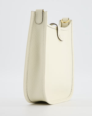 Hermès Mini Evelyne Bag in Nata Clemence Leather with Gold Hardware