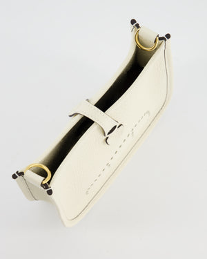 Hermès Mini Evelyne Bag in Nata Clemence Leather with Gold Hardware
